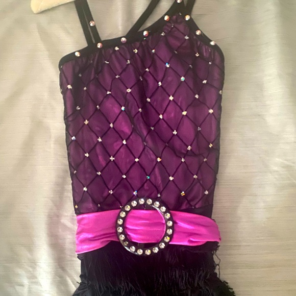 Child small purple and black fringe bottom costume - Picture 2 of 5